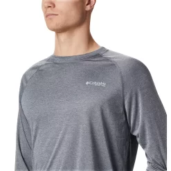 Men's Columbia PFG Terminal Tackle™ Heather Long Sleeve Shirt -Columbia Vogue 3843032 ALT4