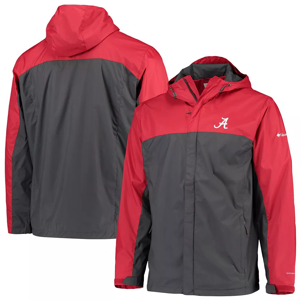 Men's Columbia Crimson/Gray Alabama Crimson Tide Glennaker Storm Full-Zip Jacket 2 Men's Columbia Crimson/Gray Alabama Crimson Tide Glennaker Storm Full-Zip Jacket - Image 2