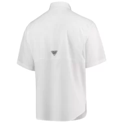 Men's Columbia White Oklahoma Sooners PFG Tamiami Omni-Shade Button-Down Shirt -Columbia Vogue 3969199 ALT3