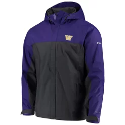 Men's Columbia Purple/Charcoal Washington Huskies Glennaker Storm Full-Zip Jacket -Columbia Vogue 3969471 ALT2