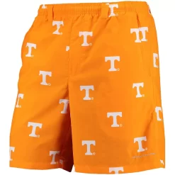 Men's Columbia PFG Tenn Orange Tennessee Volunteers Backcast II 8" Omni-Shade Hybrid Shorts