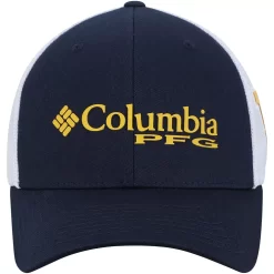Men's Columbia Navy West Virginia Mountaineers Collegiate PFG Flex Hat -Columbia Vogue 4037563 ALT2
