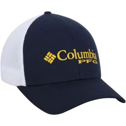 Men's Columbia Navy West Virginia Mountaineers Collegiate PFG Flex Hat -Columbia Vogue 4037563 ALT3