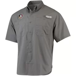 Men's Columbia Charcoal Florida State Seminoles PFG Tamiami Shirt -Columbia Vogue 4037729 ALT2