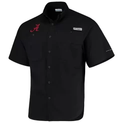 Men's Columbia Black Alabama Crimson Tide PFG Tamiami Shirt -Columbia Vogue 4064275 ALT2
