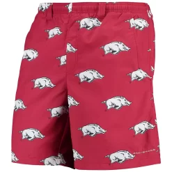 "Men's Columbia PFG Cardinal Arkansas Razorbacks Backcast II 8"" Omni-Shade Hybrid Shorts"