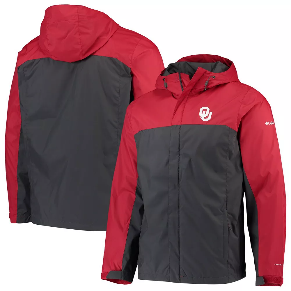 Men's Columbia Crimson/Charcoal Oklahoma Sooners Glennaker Storm Full-Zip Jacket 1 Men's Columbia Crimson/Charcoal Oklahoma Sooners Glennaker Storm Full-Zip Jacket