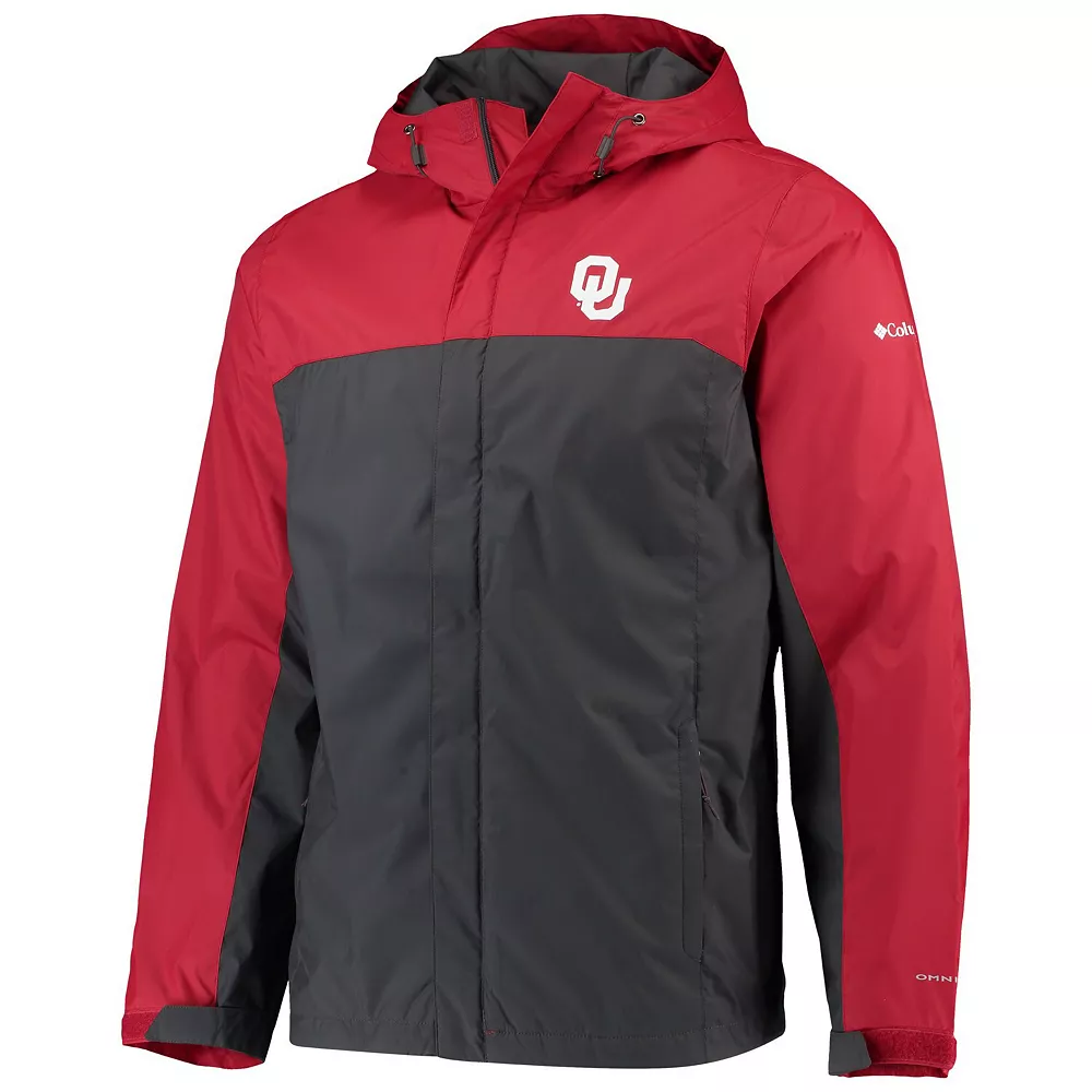 Men's Columbia Crimson/Charcoal Oklahoma Sooners Glennaker Storm Full-Zip Jacket 3 Men's Columbia Crimson/Charcoal Oklahoma Sooners Glennaker Storm Full-Zip Jacket - Image 3