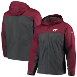 Men's Columbia Maroon/Charcoal Virginia Tech Hokies Glennaker Storm Full-Zip Jacket