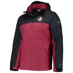 Men's Columbia Black/Garnet Florida State Seminoles Glennaker Storm Full-Zip Jacket -Columbia Vogue 4104946 ALT2