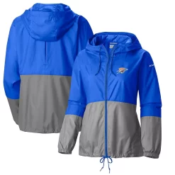 Women's Columbia Blue Oklahoma City Thunder Flash Forward Windbreaker Full-Zip Jacket