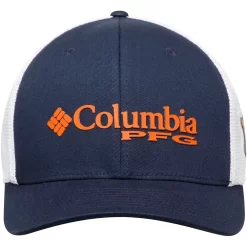 Men's Columbia Navy Auburn Tigers Collegiate PFG Flex Hat -Columbia Vogue 4340144 ALT2