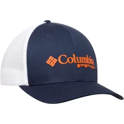 Men's Columbia Navy Auburn Tigers Collegiate PFG Flex Hat -Columbia Vogue 4340144 ALT3