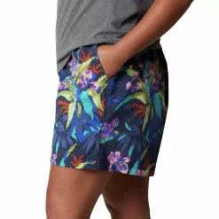 Plus Size Columbia Sandy River Print Water-Repellent Active Shorts -Columbia Vogue 4552188 ALT2