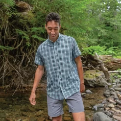 Men's Columbia Rapid Rivers II Plaid Woven Button-Down Shirt -Columbia Vogue 4554058 ALT9