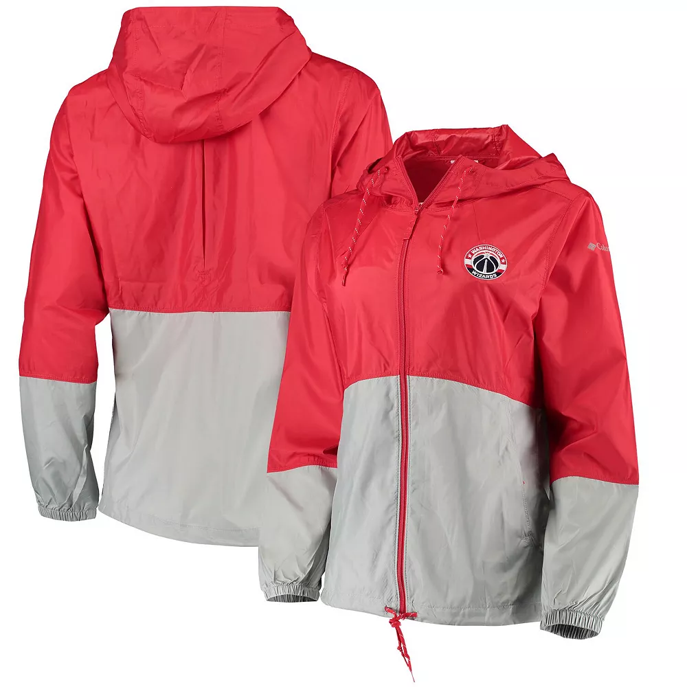 Women's Columbia Red Washington Wizards Flash Forward Windbreaker Full-Zip Jacket 2 Women's Columbia Red Washington Wizards Flash Forward Windbreaker Full-Zip Jacket - Image 2
