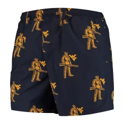 Men's Columbia Navy West Virginia Mountaineers PFG Backcast II Omni-Shade Hybrid Shorts -Columbia Vogue 4609830 ALT2