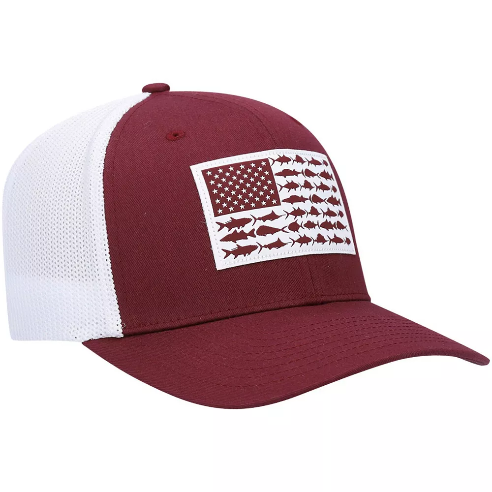 Men's Columbia Maroon Texas A&M Aggies PFG Tonal Fish Flag Flex Hat 4 Men's Columbia Maroon Texas A&M Aggies PFG Tonal Fish Flag Flex Hat - Image 4