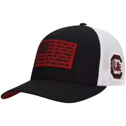 Men's Columbia Black South Carolina Gamecocks PFG Tonal Fish Flag Flex Hat