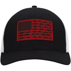 Men's Columbia Black South Carolina Gamecocks PFG Tonal Fish Flag Flex Hat -Columbia Vogue 4642560 ALT2