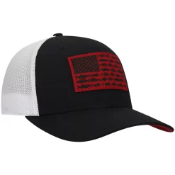 Men's Columbia Black South Carolina Gamecocks PFG Tonal Fish Flag Flex Hat -Columbia Vogue 4642560 ALT3