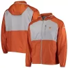 Men's Columbia Texas Orange/Gray Texas Longhorns Flash Forward Hoodie Full-Zip Windbreaker Jacket