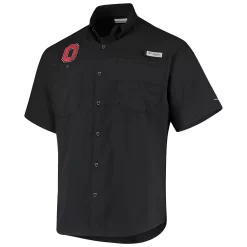 Men's Columbia Black Ohio State Buckeyes Tamiami Omni-Shade Button-Down Shirt -Columbia Vogue 4785503 ALT2