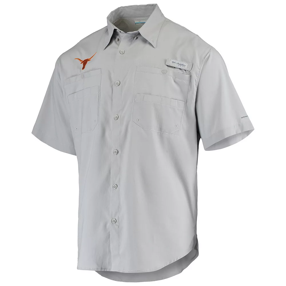 Men's Columbia Gray Texas Longhorns Tamiami Omni-Shade Button-Down Shirt 2 Men's Columbia Gray Texas Longhorns Tamiami Omni-Shade Button-Down Shirt - Image 2