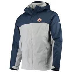Men's Columbia Gray/Navy Auburn Tigers Glennaker Storm Full-Zip Jacket -Columbia Vogue 4787293 ALT2