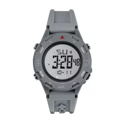 Columbia Men's Digital Grey Silicone Strap Watch
