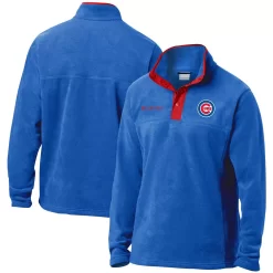 Men's Columbia Royal Chicago Cubs Steens Mountain Half-Snap Jacket