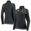Women's Columbia Black Houston Dynamo FC New Classic Raglan Quarter-Zip Jacket