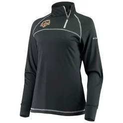 Women's Columbia Black Houston Dynamo FC New Classic Raglan Quarter-Zip Jacket -Columbia Vogue 4966522 ALT2