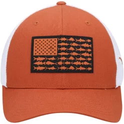 Men's Columbia Texas Orange Texas Longhorns PFG Tonal Fish Flag Flex Hat -Columbia Vogue 5020313 ALT2