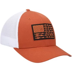 Men's Columbia Texas Orange Texas Longhorns PFG Tonal Fish Flag Flex Hat -Columbia Vogue 5020313 ALT3