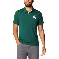 Men's Columbia Green Michigan State Spartans Tech Trail Omni-Shade Polo