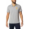 Men's Columbia Gray Tennessee Volunteers Tech Trail Space Dye Omni-Shade Polo