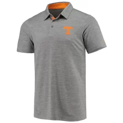 Men's Columbia Gray Tennessee Volunteers Tech Trail Space Dye Omni-Shade Polo -Columbia Vogue 5020549 ALT2