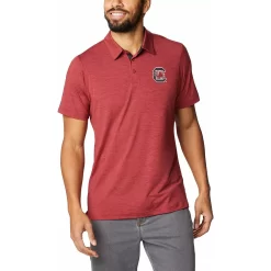 Men's Columbia Garnet South Carolina Gamecocks Tech Trail Omni-Shade Polo