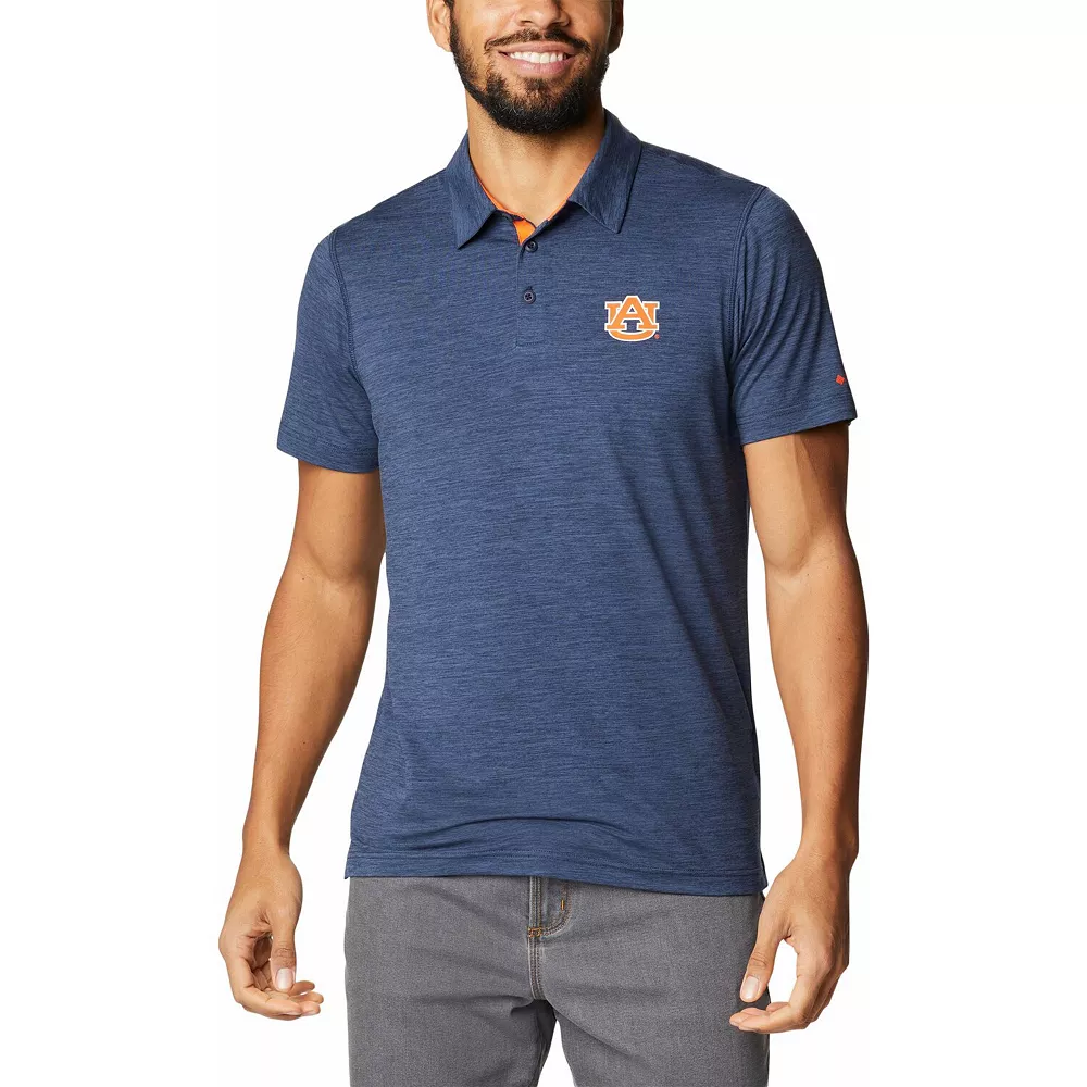 Men's Columbia Navy Auburn Tigers Tech Trail Space Dye Omni-Shade Polo 1 Men's Columbia Navy Auburn Tigers Tech Trail Space Dye Omni-Shade Polo