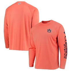 Men's Columbia Orange Clemson Tigers PFG Terminal Tackle Omni-Shade Long Sleeve T-Shirt