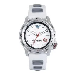 Columbia Men's Backcaster White Silicone Strap Watch