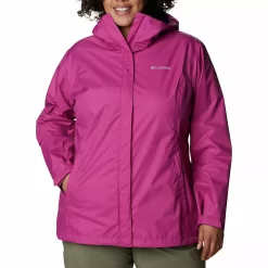 Plus Size Columbia Arcadia II Omni-Tech Hooded Rain Jacket