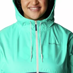 Plus Size Columbia Flash Forward Hooded Colorblock Windbreaker Jacket -Columbia Vogue 5203366 ALT4