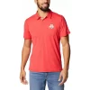 Men's Columbia Scarlet Ohio State Buckeyes Tech Trail Space Dye Omni-Shade Polo
