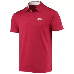 Men's Columbia Cardinal Arkansas Razorbacks Tech Trail Omni-Shade Polo -Columbia Vogue 5382786 ALT2