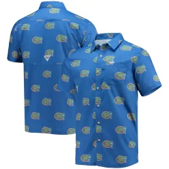 Men's Columbia Royal Florida Gators Super Slack Tide Omni-Shade Button-Up Shirt