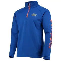 Men's Columbia Royal Florida Gators Terminal Tackle Fleece Raglan Omni-Shade Quarter-Zip Jacket -Columbia Vogue 5387975 ALT2