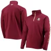 Men's Columbia Garnet Florida State Seminoles Terminal Tackle Fleece Raglan Omni-Shade Quarter-Zip Jacket
