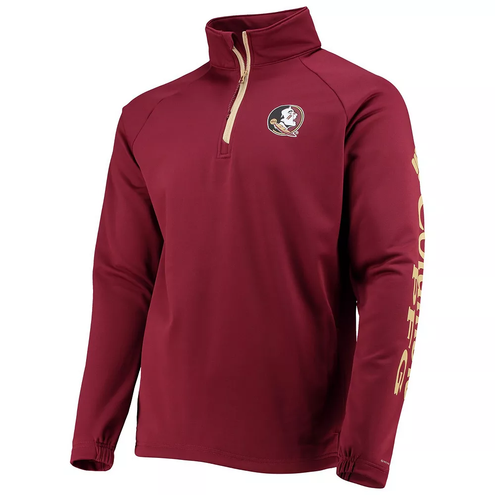 Men's Columbia Garnet Florida State Seminoles Terminal Tackle Fleece Raglan Omni-Shade Quarter-Zip Jacket 3 Men's Columbia Garnet Florida State Seminoles Terminal Tackle Fleece Raglan Omni-Shade Quarter-Zip Jacket - Image 3